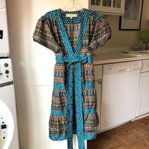 Silk Anthropologie boho dress